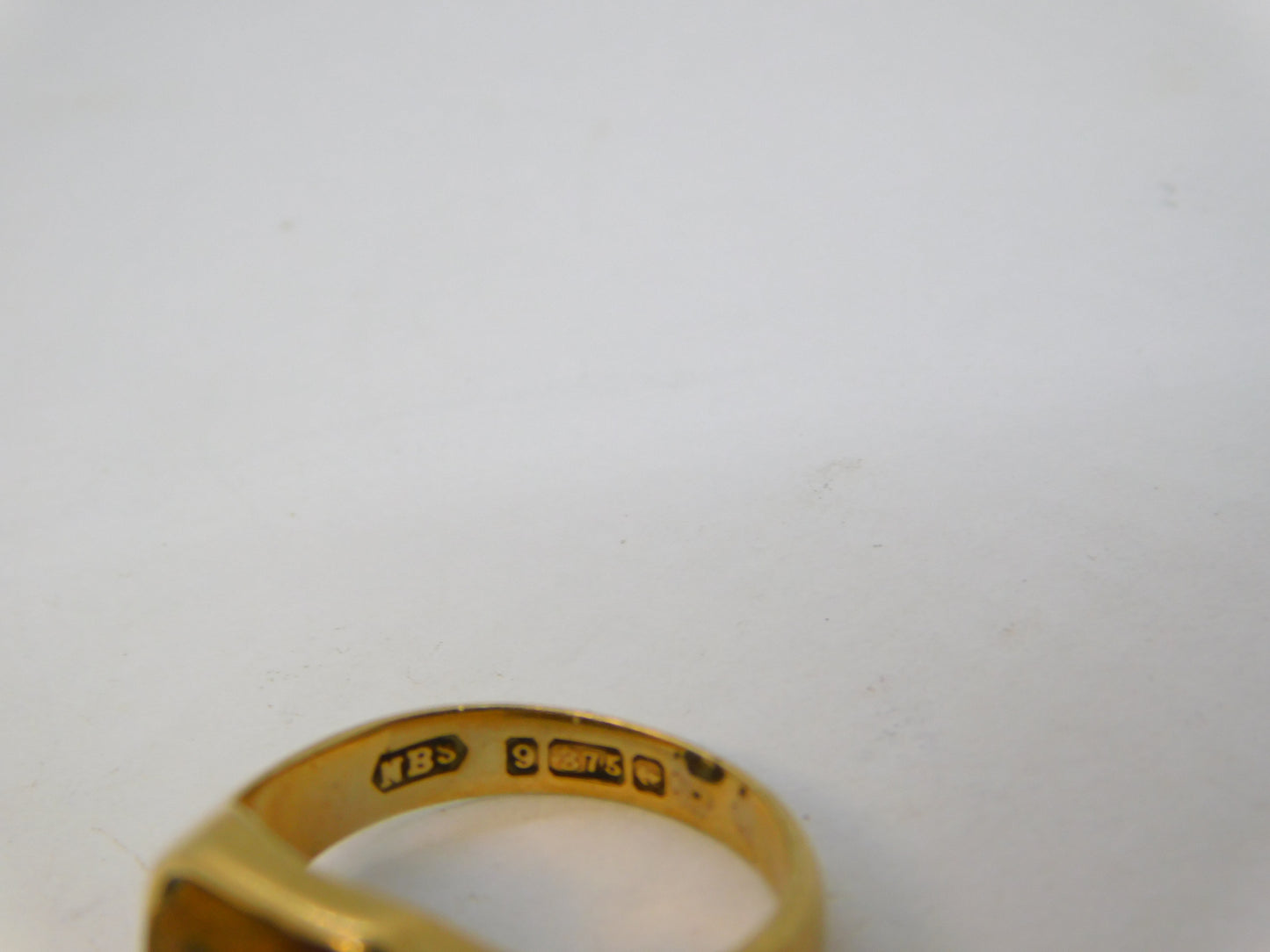 9ct Yellow Gold Tiger's Eye Set Signet Ring Vintage c1970 Birmingham
