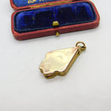 Victorian 9ct Gold Back & Front Four Part Sweetheart Locket c1880 Antique