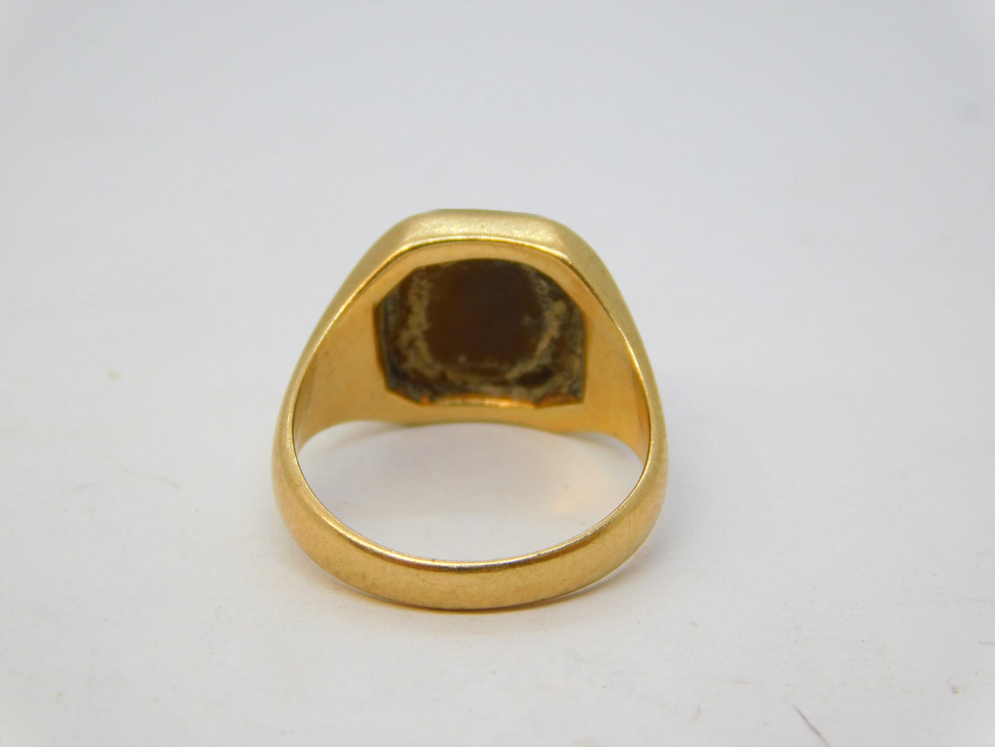 9ct Yellow Gold Tiger's Eye Set Signet Ring Vintage c1970 Birmingham