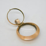 George III 9ct Rose Gold Circular Sweetheart Locket Pendant Antique c1820s