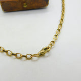 9ct Yellow Gold Chain Necklace 61.0cm / 24.0" Cable Link Vintage c1980