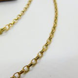 9ct Yellow Gold Chain Necklace 61.0cm / 24.0" Cable Link Vintage c1980