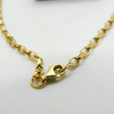 9ct Yellow Gold Chain Necklace 61.0cm / 24.0" Cable Link Vintage c1980