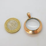 George III 9ct Rose Gold Circular Sweetheart Locket Pendant Antique c1820s
