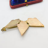 Victorian 9ct Gold Back & Front Four Part Sweetheart Locket c1880 Antique