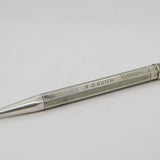 Sampson Mordan Sterling Silver Engine Turned Propelling Pencil Antique 1939 London