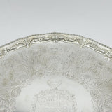 George III Sterling Silver Heraldic Crested Salver Antique 1770 London R. Rugg I