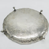 George III Sterling Silver Heraldic Crested Salver Antique 1770 London R. Rugg I