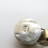 Scottish Sterling Silver Moss Agate Panel Bracelet Edinburgh 1995 Vintage