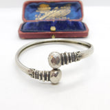 Victorian Sterling Silver Etruscan Style Bangle Bracelet Antique c1880