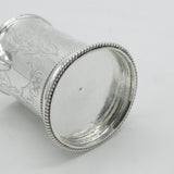 Victorian Sterling Silver Rope Edged Floral Cream Jug Antique 1859 London