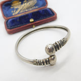 Victorian Sterling Silver Etruscan Style Bangle Bracelet Antique c1880