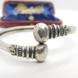 Victorian Sterling Silver Etruscan Style Bangle Bracelet Antique c1880