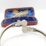 Victorian Sterling Silver Etruscan Style Bangle Bracelet Antique c1880