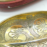 Victorian Large Boxed Sterling Silver Gilt Anointing Spoon Antique 1901 London