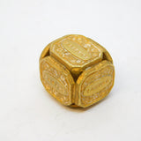 George III Ornate Gilt Metal Six-Sided Days of the Week Dice Antique c1820
