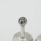 Pair Victorian Sterling Silver Long Stem Salt Pepper Shakers 1869 George Fox