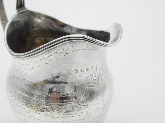 Georgian Sterling Silver Cream Jug 1802 London John Mewburn Antique