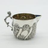 Victorian Sterling Silver Dragon Handle Cream Jug Antique 1890 London