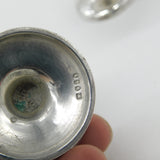Pair Victorian Sterling Silver Long Stem Salt Pepper Shakers 1869 George Fox