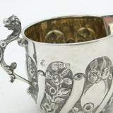 Victorian Sterling Silver Dragon Handle Cream Jug Antique 1890 London