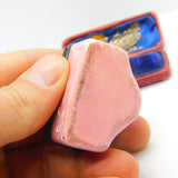 Georgian Bilston Enamel Pink Patch Box with Perched Birds c1820 Antique