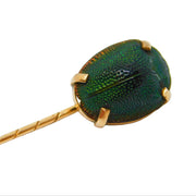 19th Century 14ct Yellow Gold Egyptian Scarab Beetle Stick Pin Antique c1890