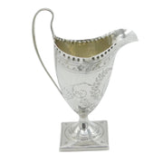 George III Sterling Silver Floral Pedestal Cream Jug Antique 1794 London
