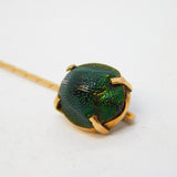 19th Century 14ct Yellow Gold Egyptian Scarab Beetle Stick Pin Antique c1890