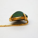 19th Century 14ct Yellow Gold Egyptian Scarab Beetle Stick Pin Antique c1890