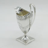 George III Sterling Silver Floral Pedestal Cream Jug Antique 1794 London