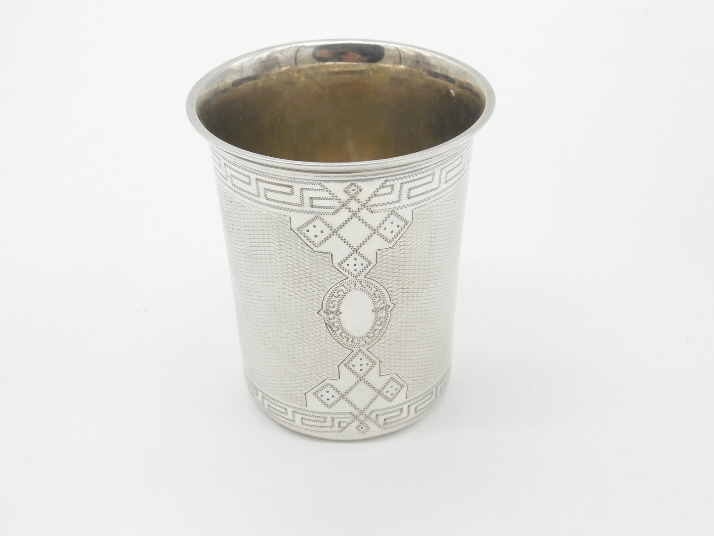 Victorian German .800 Silver Maze Pattern Beaker Cup Antique c1860 DK