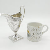 George III Sterling Silver Floral Pedestal Cream Jug Antique 1794 London