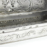 Victorian Sterling Silver Romantic Nouveau Scene Trinket Box 1896 Sheffield