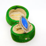 9ct Gold, Sterling Silver, Butterfly Wing & Marcasite Dress Ring Antique Deco