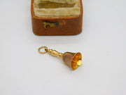 9ct Yellow Gold Ringing Bell Charm or Pendant Vintage 1968 Birmingham