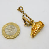 Victorian 18ct Gold Eagle's Head & Bloodstone Crest Watch Key Fob Antique