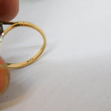 9ct Gold, Sterling Silver, Butterfly Wing & Marcasite Dress Ring Antique Deco