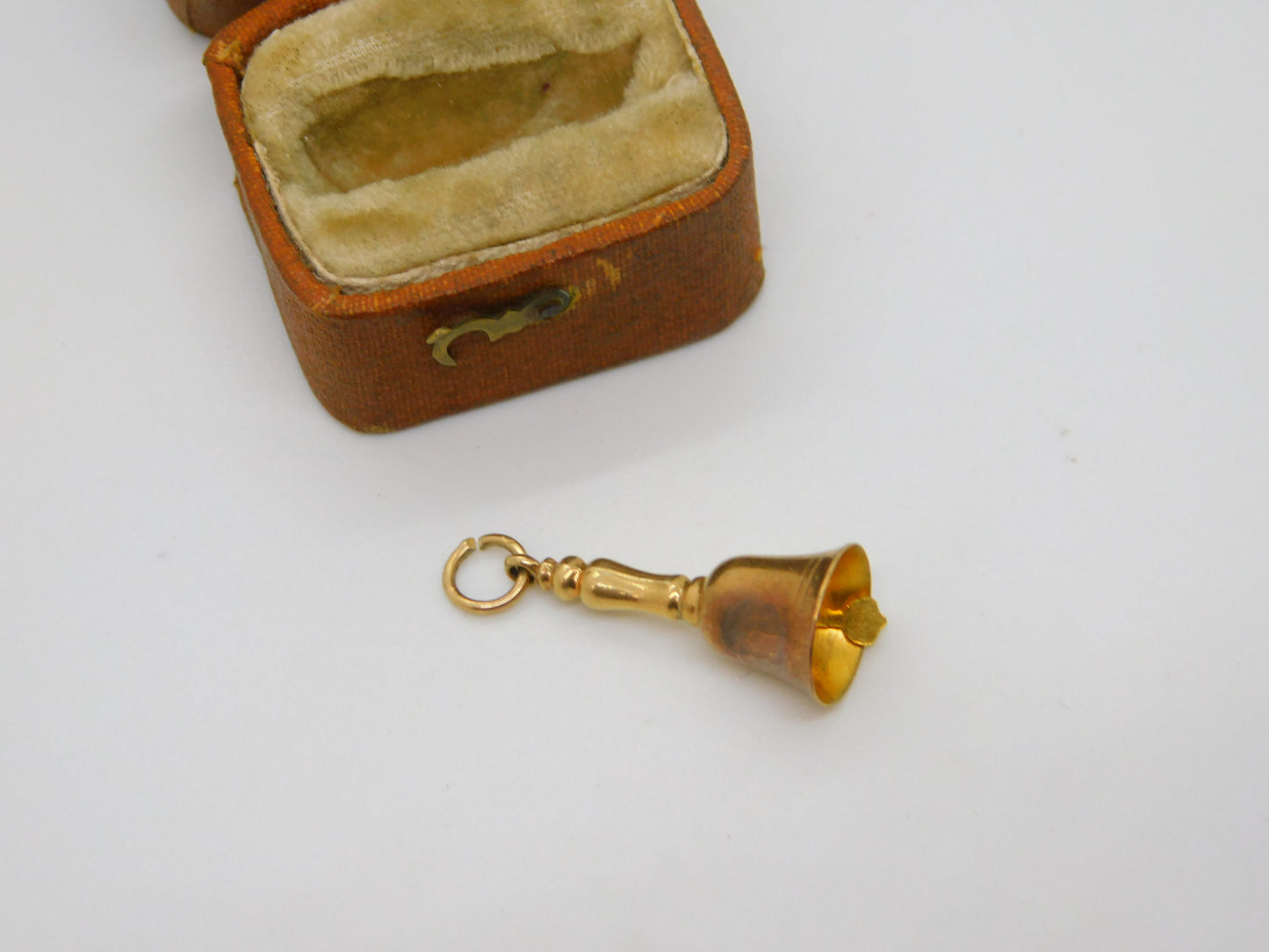 9ct Yellow Gold Ringing Bell Charm or Pendant Vintage 1968 Birmingham