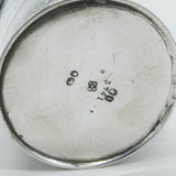 Victorian Sterling Silver Floral Pattern Christening Mug Antique 1866 London