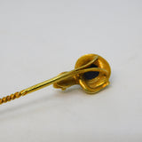 Victorian Boxed 15ct Gold & Lapis Lazuli Snake Serpent Stick Pin Antique c1880s
