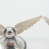 Edwardian Sterling Silver & Mother of Pearl Wing Form Knife Rests 1909 Sheffield