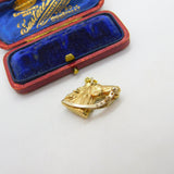 9ct Yellow Gold Large Race Horse's Head Charm Pendant 1979 Birmingham