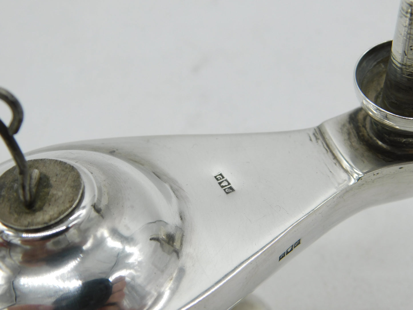 20th Century Egyptian .900 Silver Bird Handle Table Lighter Antique c1920 Deco
