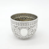 Victorian Sterling Silver Floral Pattern Sweet Treat Bowl 1885 London Antique