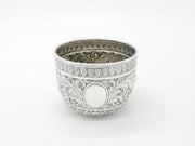 Victorian Sterling Silver Floral Pattern Sweet Treat Bowl 1885 London Antique
