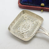 Georgian Sterling Silver Floral Tea Caddy Spoon 1809 Birmingham Antique
