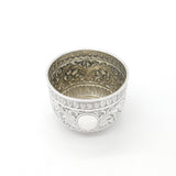 Victorian Sterling Silver Floral Pattern Sweet Treat Bowl 1885 London Antique