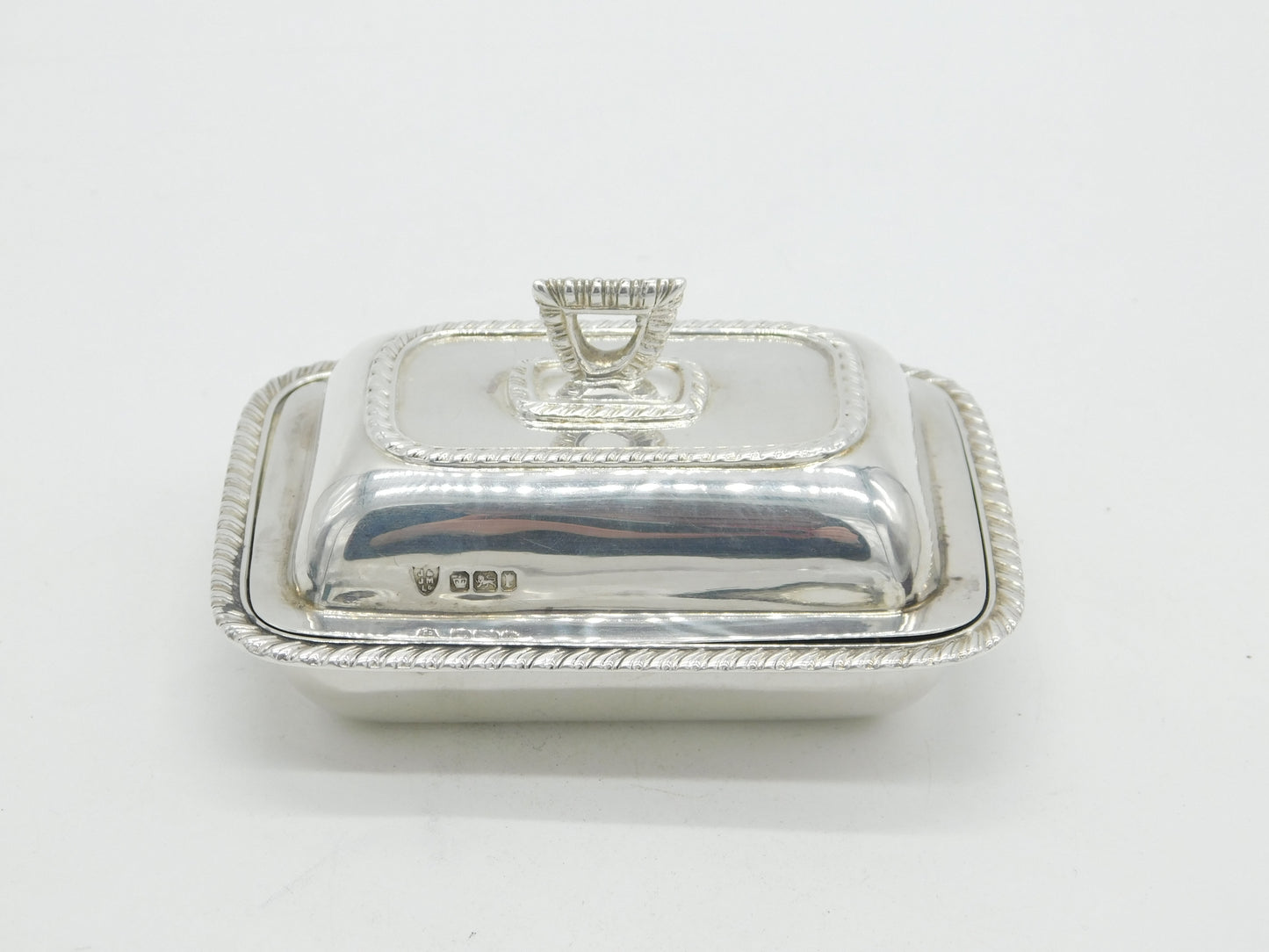 Edwardian Sterling Silver Novelty Small Tureen Salt Cellar Antique 1903 Sheffield