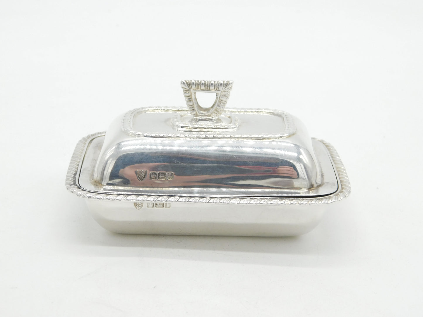 Edwardian Sterling Silver Novelty Small Tureen Salt Cellar Antique 1903 Sheffield